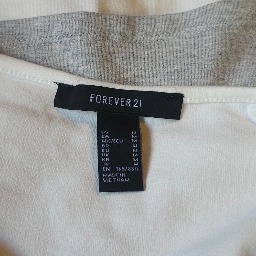 Forever 21 Gray and White Layered Tank Top Medium - Picture 3 of 3